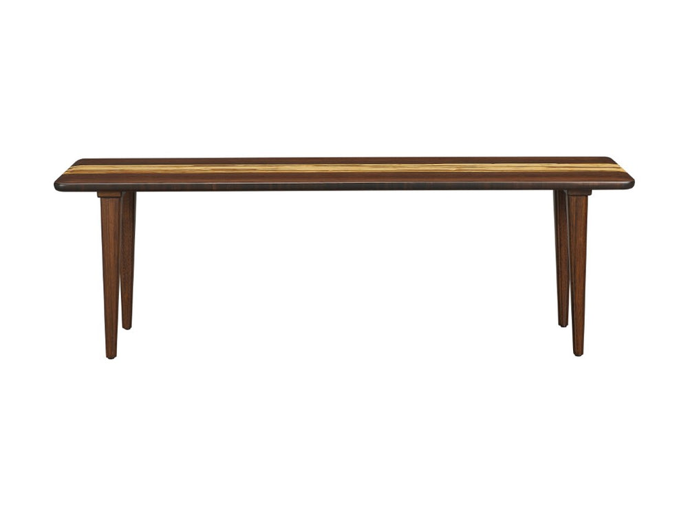 Greenington Azara Solid Moso Bamboo Bench Minimalist Entryway Seating with Tiger Inlay Detail Sable GA0013SA