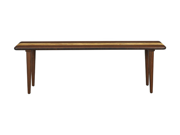 Greenington Azara Solid Moso Bamboo Bench Minimalist Entryway Seating with Tiger Inlay Detail Sable GA0013SA