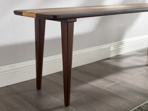 Greenington Azara Solid Moso Bamboo Bench Minimalist Entryway Seating with Tiger Inlay Detail Sable GA0013SA