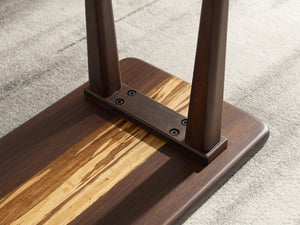 Greenington Azara Solid Moso Bamboo Bench Minimalist Entryway Seating with Tiger Inlay Detail Sable GA0013SA