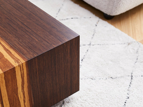 Greenington Azara Solid Bamboo Storage Coffee Table with Tiger Grain Accents for Modern Living Sable GA0014SA-M