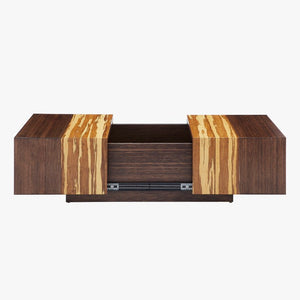 Greenington Azara Solid Bamboo Storage Coffee Table with Tiger Grain Accents for Modern Living Sable GA0014SA-M
