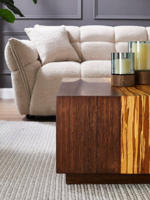 Greenington Azara Solid Bamboo Square Coffee Table with Hidden Storage for Modern Living Rooms Sable GA0014SA