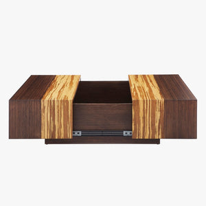 Greenington Azara Solid Bamboo Square Coffee Table with Hidden Storage for Modern Living Rooms Sable GA0014SA