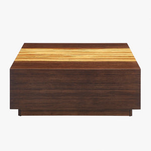 Greenington Azara Solid Bamboo Square Coffee Table with Hidden Storage for Modern Living Rooms Sable GA0014SA
