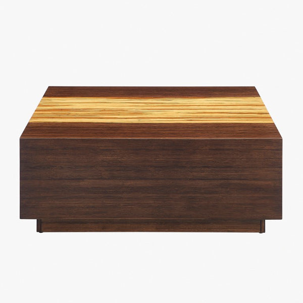 Greenington Azara Solid Bamboo Square Coffee Table with Hidden Storage for Modern Living Rooms Sable GA0014SA