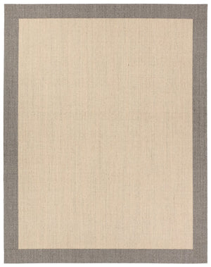 Jaipur Living Gabe Leyar Gab01 Handwoven Handmade 100% Sisal Solids Border Indoor Rug Tan, Gray 100% Sisal, 100% Polyester Non Woven Rug160799