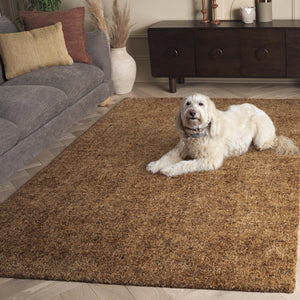 Safavieh Gabbeh Hand-tufted Area Rug: Luxurious Wool & Cotton Blend, Tranquil Abstract Design For Any Room Gold ,Brown 80% Imported Handspun Wool,20% Cotton Gab101t-5
