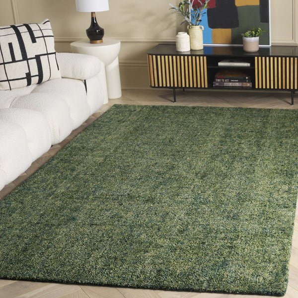 Safavieh Gabbeh Hand-tufted Area Rug: Luxurious Wool & Cotton Blend, Tranquil Abstract Design For Any Room Green 80% Imported Handspun Wool,20% Cotton Gab101y-5