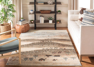 Safavieh Gabbeh 547 Power Loomed Traditional Rug Cream / Olive GAB547A-5