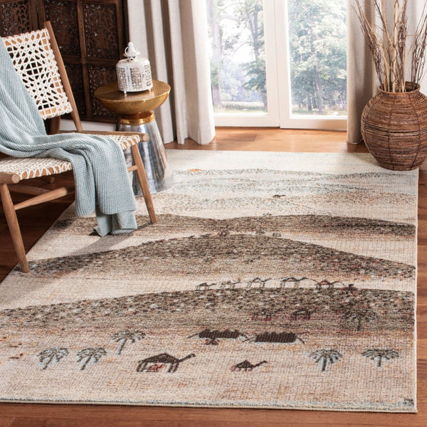 Safavieh Gabbeh 547 Power Loomed Traditional Rug Cream / Olive GAB547A-5