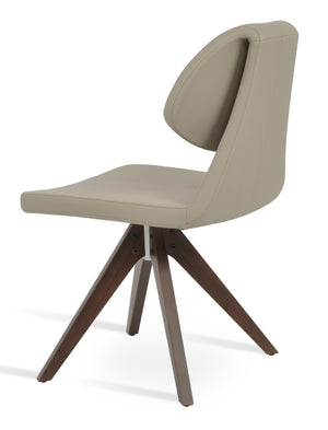 Soho Concept Tribeca Arm Pyramid Swivel Dining Chair – Ergonomic Comfort, Stylish Design, 2-year Guarantee, Leatherette Bone  Soho-concept-dining-chair-03753