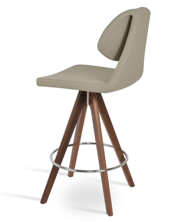 Soho Concept Gazel Pyramid-mw Swivel Counter & Bar Stools With Metal Bases, Leatherette Seats, 2-year Guarantee   Soho-concept-dining-chair-08600