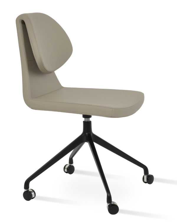 Soho Concept Gakko Spider Swivel Chair - Stylish Dining Seat With Camira Fabric, Brass Finish & 10-year Warranty Bone  Soho-concept-dining-chair-03752