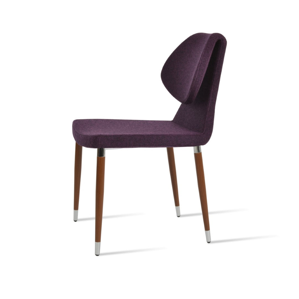 Soho Concept Gakko Ana Chair - Elegant Dining Chair With Walnut Legs & Camira Blazer Wool - 10-year Guarantee! Walnut  Soho-concept-dining-chair-03688