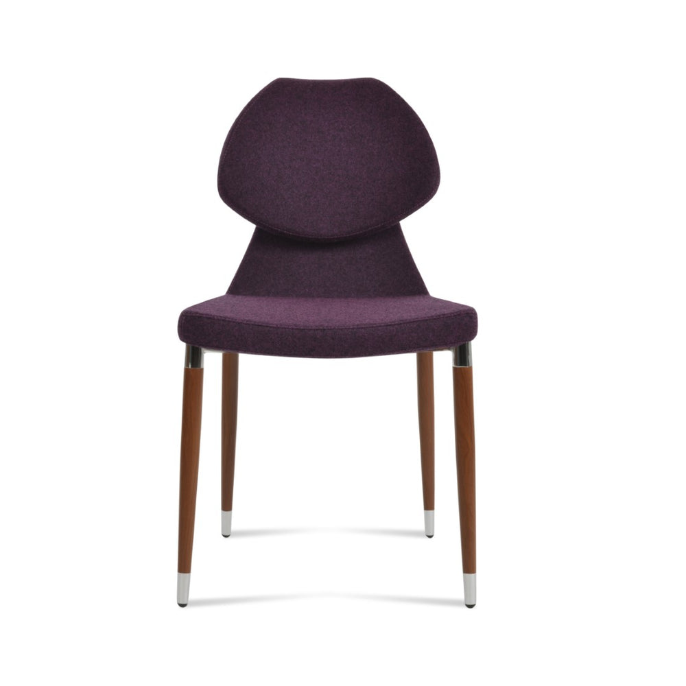 Soho Concept Gakko Ana Chair - Elegant Dining Chair With Walnut Legs & Camira Blazer Wool - 10-year Guarantee! Walnut  Soho-concept-dining-chair-03688