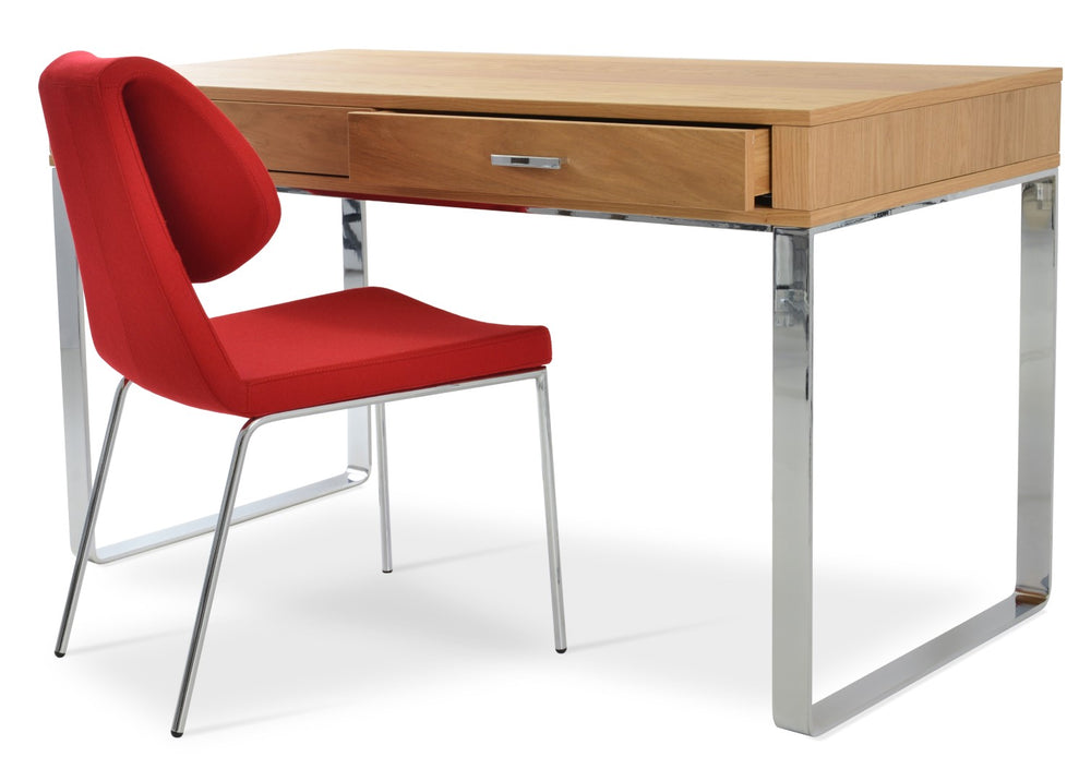 Soho Concept Gakko Wood Chair – Stylish Beech Or Walnut, Camira Era Fabric Upholstery, 10-year Guarantee & Comfort Red  Soho-concept-dining-chair-13990