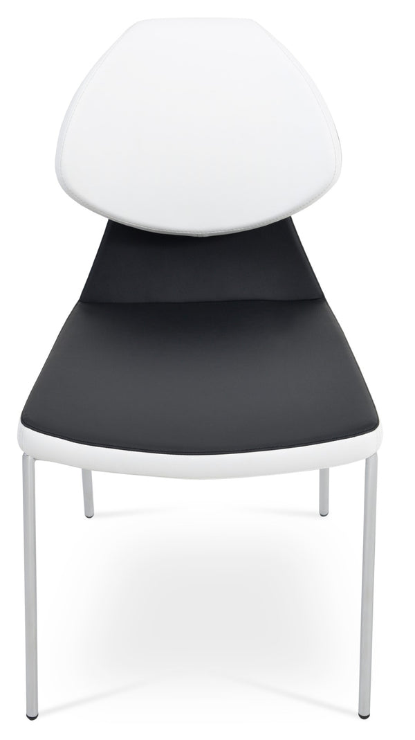 Soho Concept Gakko Dining Chair - Stylish Chrome Base, Durable Camira Fabric, 10-year Guarantee, Limited Stock! Chrome,Black,White  Soho-concept-dining-chair-03690