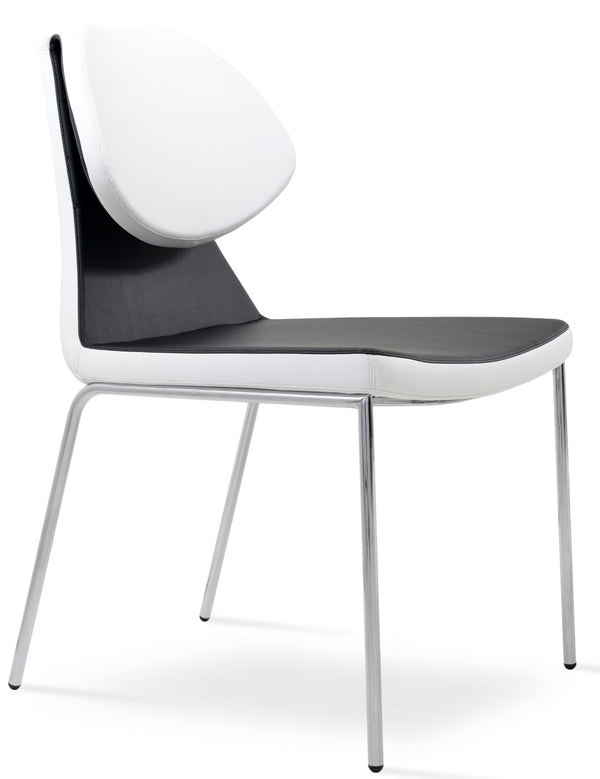 Soho Concept Gakko Dining Chair - Stylish Chrome Base, Durable Camira Fabric, 10-year Guarantee, Limited Stock! Chrome,Black,White  Soho-concept-dining-chair-03690
