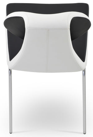 Soho Concept Gakko Dining Chair - Stylish Chrome Base, Durable Camira Fabric, 10-year Guarantee, Limited Stock! Chrome,Black,White  Soho-concept-dining-chair-03690