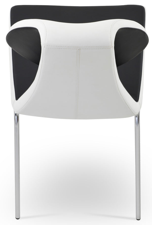 Soho Concept Gakko Dining Chair - Stylish Chrome Base, Durable Camira Fabric, 10-year Guarantee, Limited Stock! Chrome,Black,White  Soho-concept-dining-chair-03690