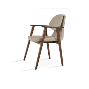 Soho Concept Gakko Guest Chair With Armrest - Stylish Dining Chair In Camira Fabric, 10-year Guarantee, Elegant Design Bone  Soho-concept-dining-chair-03701