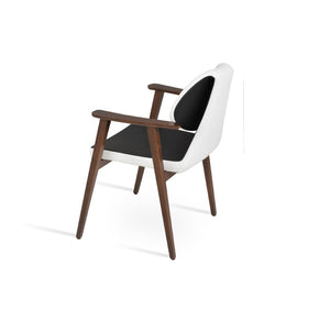 Soho Concept Gakko Guest Chair With Armrest - Stylish Dining Chair In Camira Fabric, 10-year Guarantee, Elegant Design Black,White  Soho-concept-dining-chair-03700