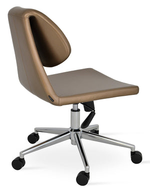 Soho Concept Gakko Office Chair - Italian Ppm Upholstery, 5-year Guarantee, Adjustable Height, Modern Design Chrome,Gold  Soho-concept-dining-chair-11829