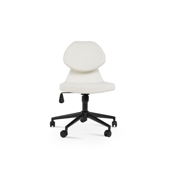 Soho Concept Gakko Office Chair - Luxurious Camira Yoredale Boucle Fabric & Leather, 10-year Guarantee, Adjustable Black,White  Soho-concept-dining-chair-11822