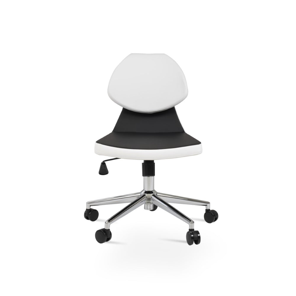 Soho Concept Gakko Office Chair - Italian Ppm Upholstery, 5-year Guarantee, Adjustable Height, Modern Design Chrome,Black,White  Soho-concept-dining-chair-12686