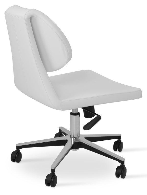 Soho Concept Gakko Office Chair - Italian Ppm Upholstery, 5-year Guarantee, Adjustable Height, Modern Design White  Soho-concept-dining-chair-11826