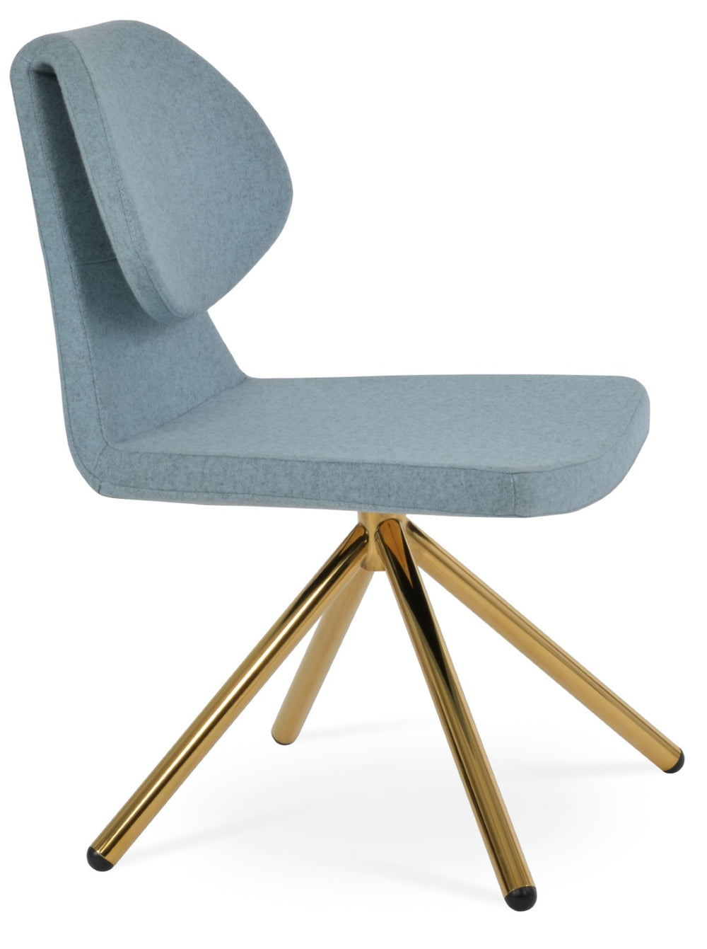 Soho Concept Gakko Office Chair With Adjustable Height & Ergonomic Design - Stylish Camira Wool Upholstery Gold  Soho-concept-dining-chair-03732