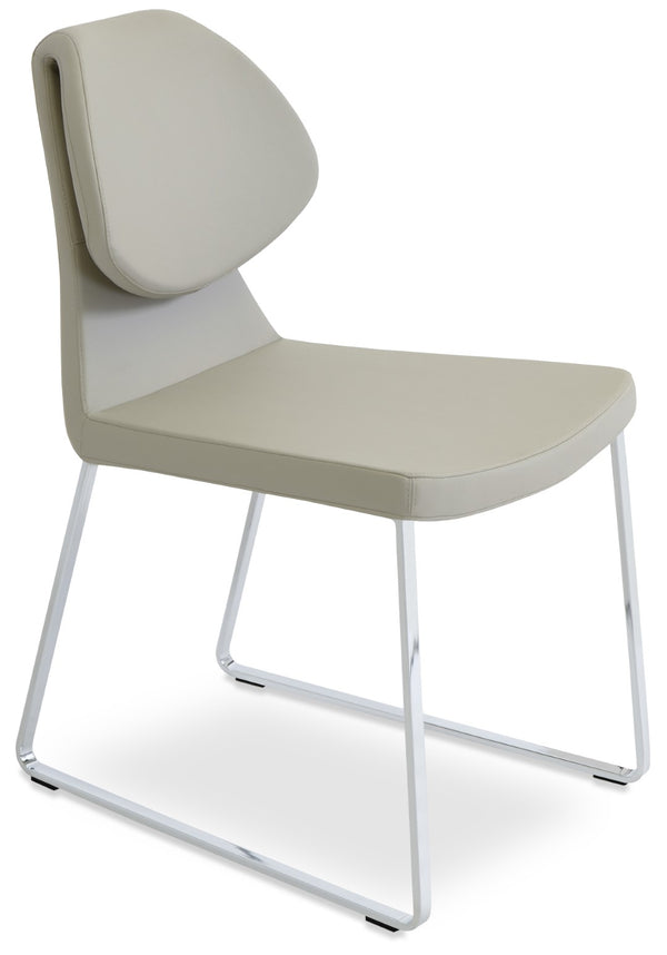 Soho Concept Gakko Slide Chair: Stylish Dining Seat With Premium Fabric Options & Lifetime Guarantee, Turkiye Made Bone  Soho-concept-dining-chair-03719