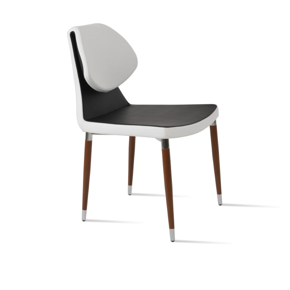 Soho Concept Gakko Ana Chair - Stylish Dining Chair With Walnut Legs, Durable Camira Fabric, 10-year Warranty Walnut,Black,White  Soho-concept-dining-chair-03685