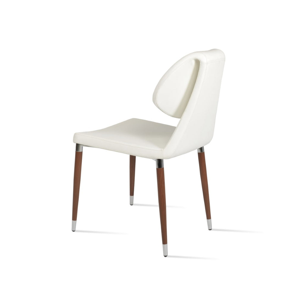 Soho Concept Gakko Ana Chair - Stylish Dining Chair With Walnut Legs, Durable Camira Fabric, 10-year Warranty Walnut,Black,White  Soho-concept-dining-chair-03685