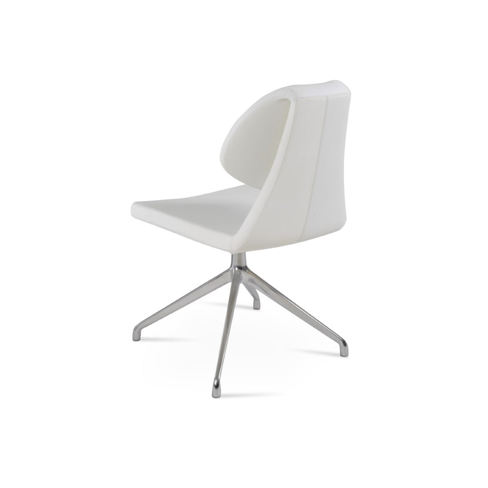 Soho Concept Gakko Spider Swivel Chair - Ergonomic Italian Ppm Design With Custom Base Options & 5-year Guarantee White  Soho-concept-dining-chair-03727