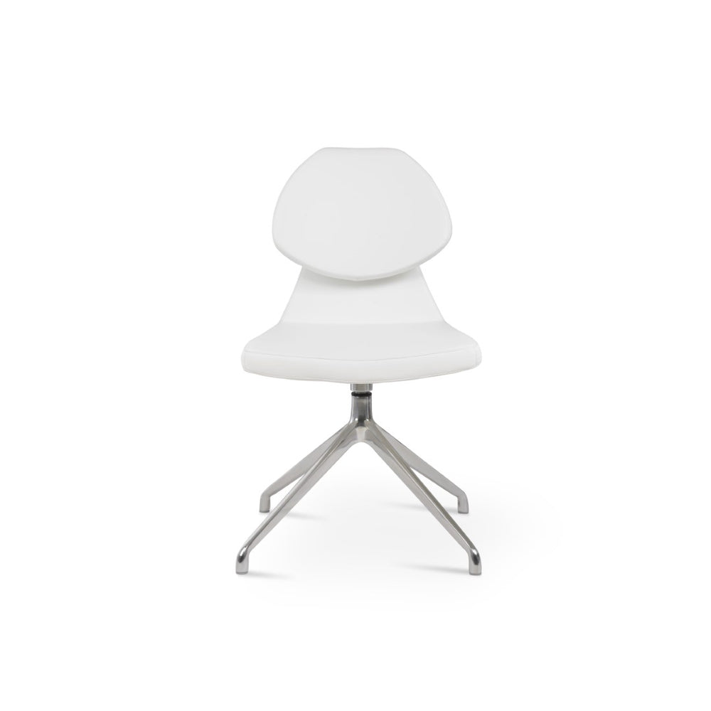 Soho Concept Gakko Spider Swivel Chair - Ergonomic Italian Ppm Design With Custom Base Options & 5-year Guarantee White  Soho-concept-dining-chair-03727