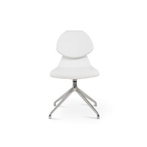 Soho Concept Gakko Spider Swivel Chair - Ergonomic Italian Ppm Design With Custom Base Options & 5-year Guarantee White  Soho-concept-dining-chair-03727