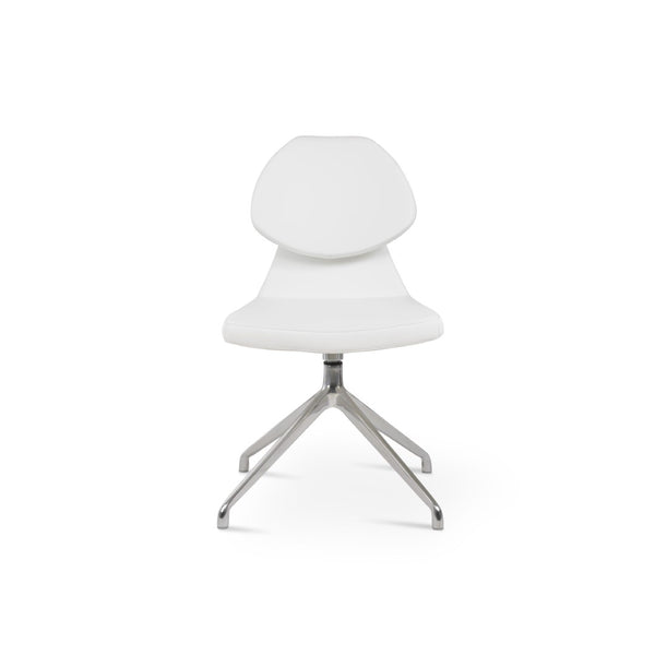 Soho Concept Gakko Spider Swivel Chair - Ergonomic Italian Ppm Design With Custom Base Options & 5-year Guarantee White  Soho-concept-dining-chair-03727