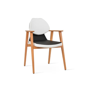 Soho Concept Gakko Guest Chair With Armrest - Stylish Dining Chair In Camira Fabric, 10-year Guarantee, Elegant Design Natural,Black,White  Soho-concept-dining-chair-03699