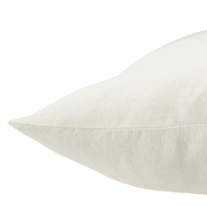 Jaipur Living Vibe by Jaipur Living Pembroke Linen Stripe Throw Pillow Geometric White Gray Square Poly Fill PLW103650