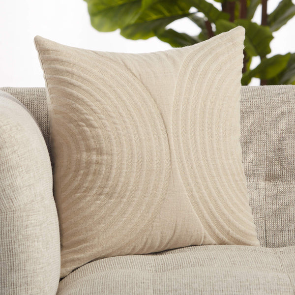 Jaipur Living Vibe by Jaipur Living Lautner Linen Arch Motif Throw Pillow for Modern Spaces Poly Fill PLW103652