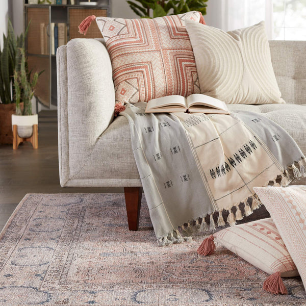 Jaipur Living Vibe by Jaipur Living Lautner Linen Arch Motif Throw Pillow for Modern Spaces Poly Fill PLW103652