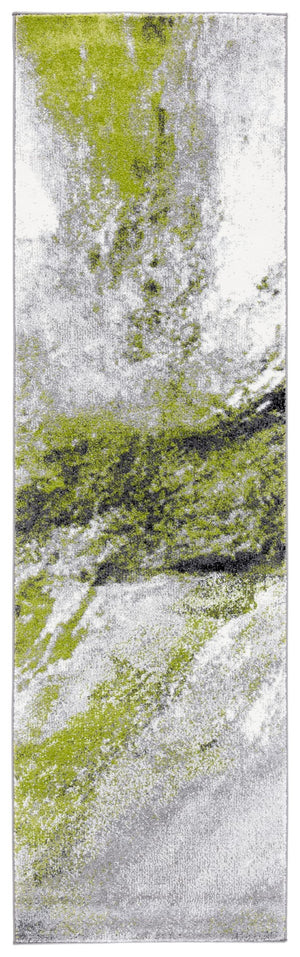 Safavieh Galaxy 117 Power Loomed Polypropylene Contemporary Rug Grey / Green GAL117F-5SQ