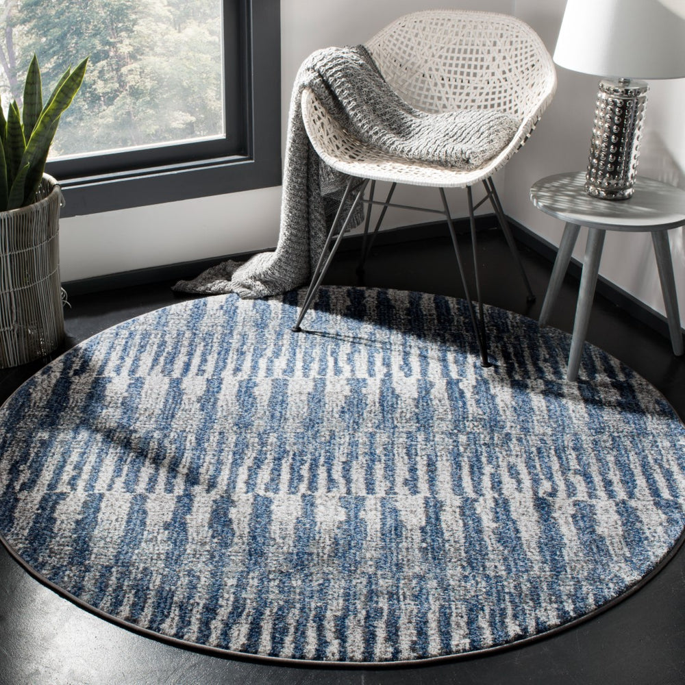 Safavieh Galaxy 118 Power Loomed Contemporary Rug Navy / Light Grey GAL118N-6