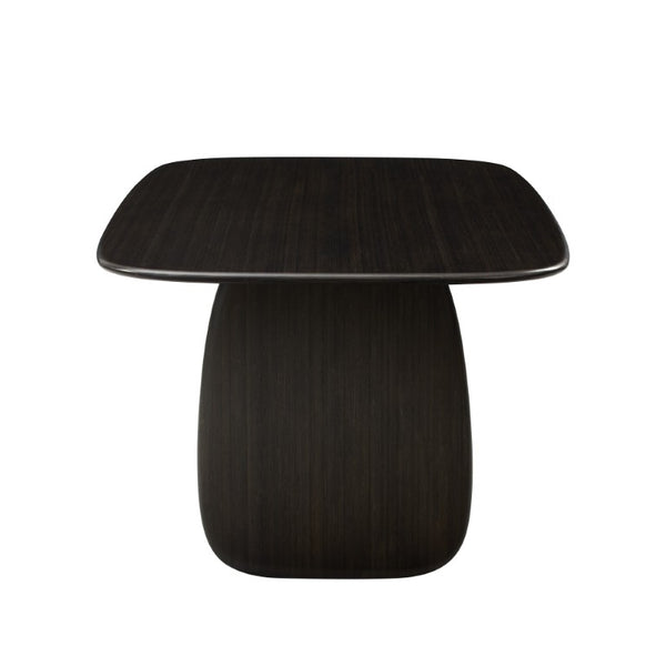 Greenington Aria Solid Bamboo Dining Table with Elliptical Pedestals for Modern Elegant Spaces Caviar GAR002B