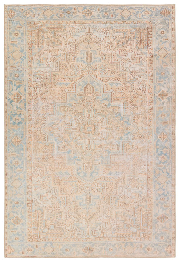 Jaipur Living Garcia Mabel Gar04 Powerloomed Machinemade 100% Polyester Traditional Medallion Indoor Rug Beige, Blue 100% Polyester, 50%Cot40%Poly10%Oth Rug157876