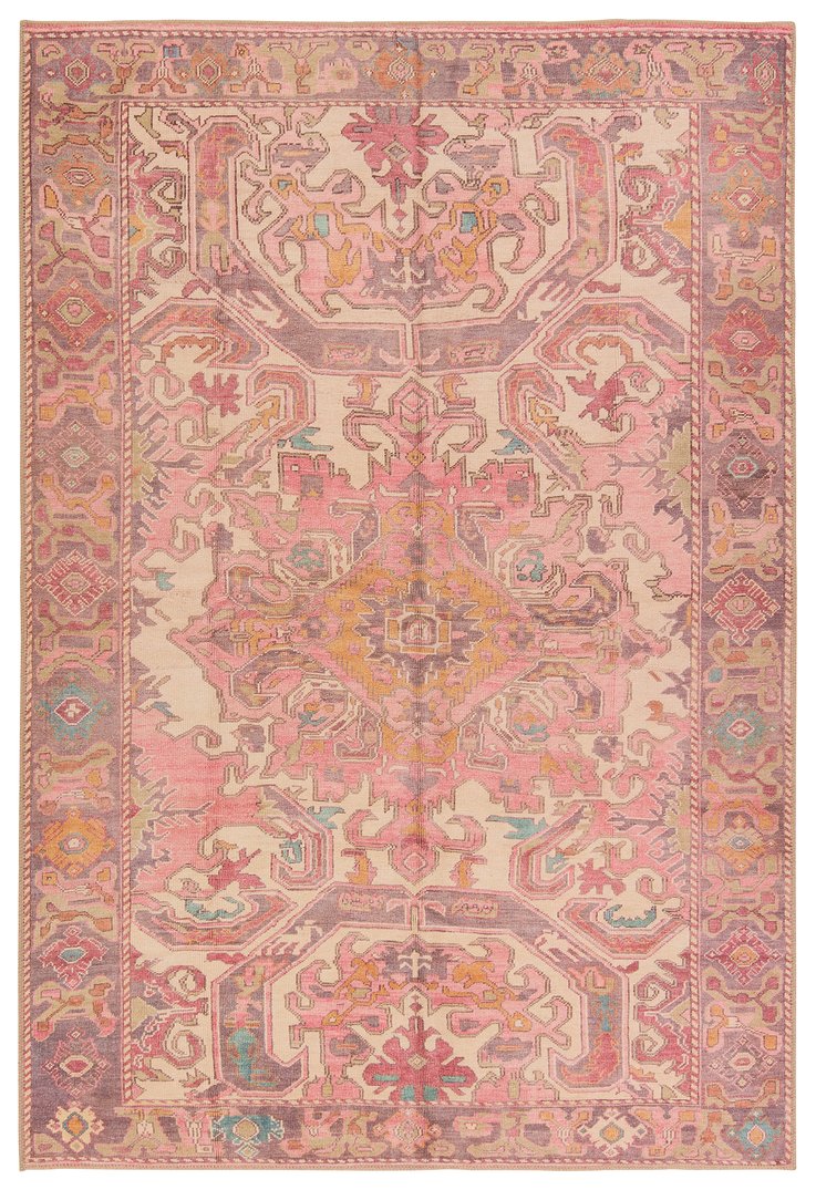 Jaipur Living Garcia Elanor Gar05 Powerloomed Machinemade 100% Polyester Traditional Medallion Indoor Rug Pink, Purple 100% Polyester, 50%Cot40%Poly10%Oth Rug157879