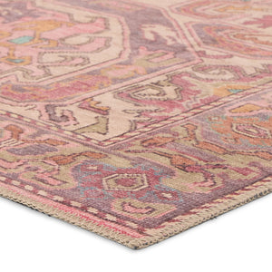 Jaipur Living Garcia Elanor Gar05 Powerloomed Machinemade 100% Polyester Traditional Medallion Indoor Rug Pink, Purple 100% Polyester, 50%Cot40%Poly10%Oth Rug157879