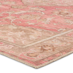Jaipur Living Garcia Cheney Gar06 Powerloomed Machinemade 100% Polyester Traditional Medallion Indoor Rug Pink, Beige 100% Polyester, 50%Cot40%Poly10%Oth Rug158202